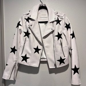 White star leather jacket